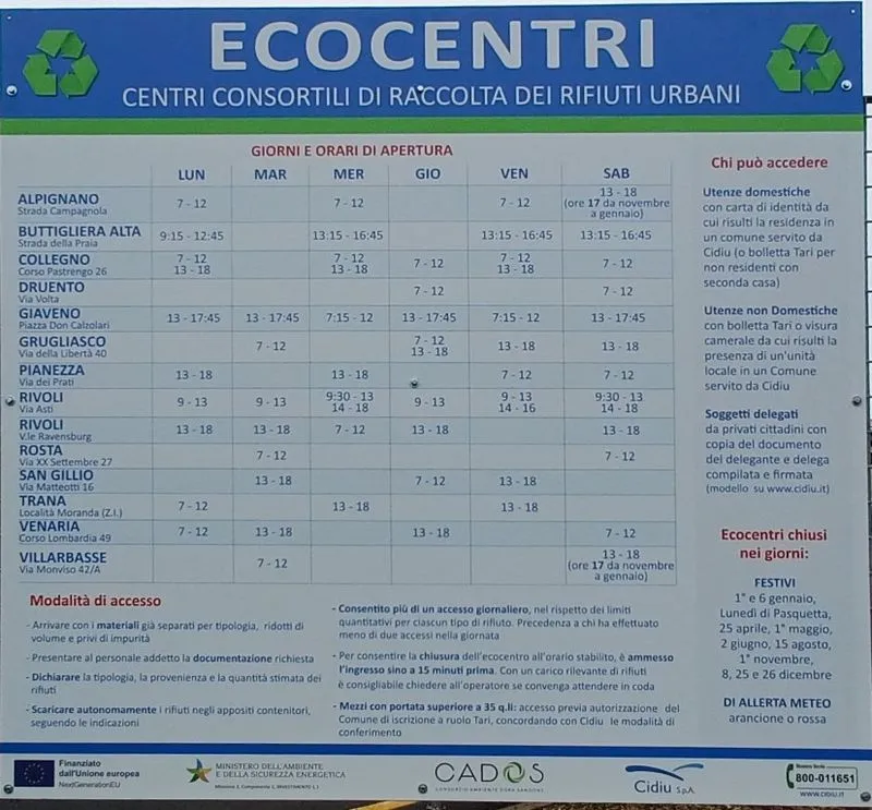 VENARIA - In corso Lombardia il nuovo Ecocentro cittadino: gli orari e le modalità di conferimento - FOTO