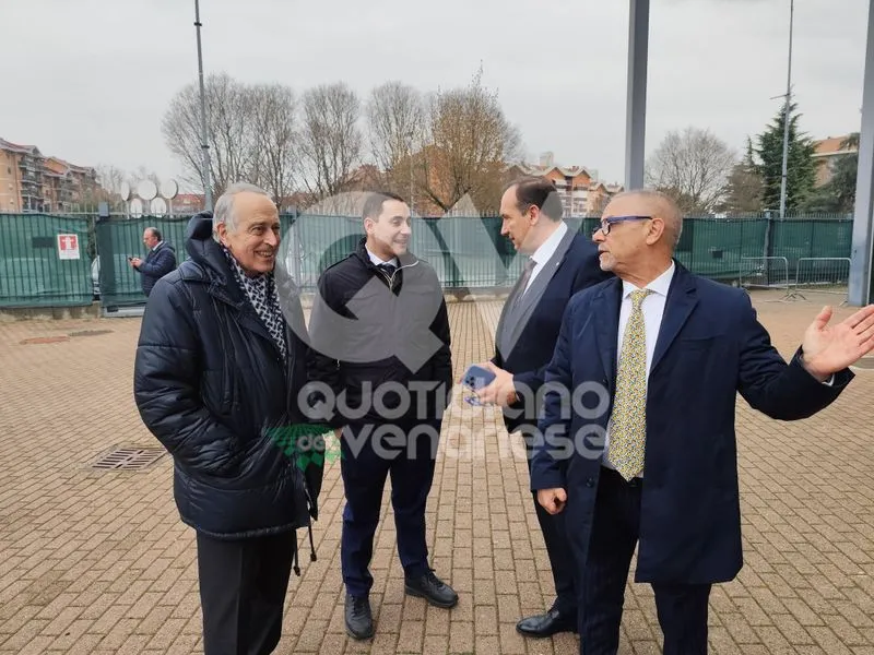 VENARIA - Il presidente della Federcalcio, Gravina, avvia il cantiere del «Centro Tecnico Federale» al «Don Mosso» - FOTO E VIDEO