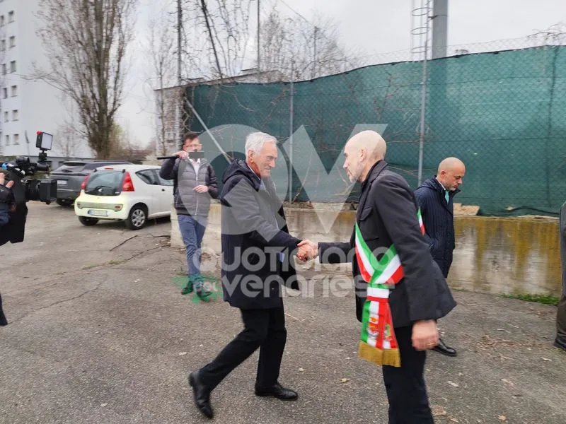 VENARIA - Il presidente della Federcalcio, Gravina, avvia il cantiere del «Centro Tecnico Federale» al «Don Mosso» - FOTO E VIDEO