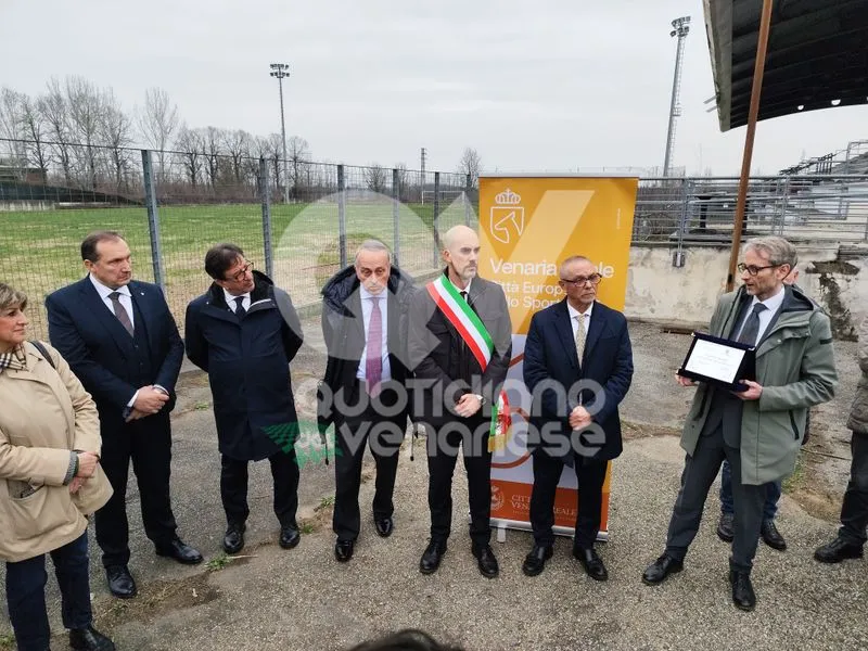 VENARIA - Il presidente della Federcalcio, Gravina, avvia il cantiere del «Centro Tecnico Federale» al «Don Mosso» - FOTO E VIDEO