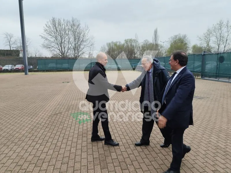 VENARIA - Il presidente della Federcalcio, Gravina, avvia il cantiere del «Centro Tecnico Federale» al «Don Mosso» - FOTO E VIDEO