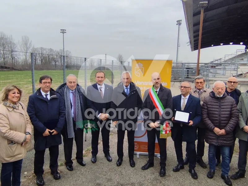 VENARIA - Il presidente della Federcalcio, Gravina, avvia il cantiere del «Centro Tecnico Federale» al «Don Mosso» - FOTO E VIDEO