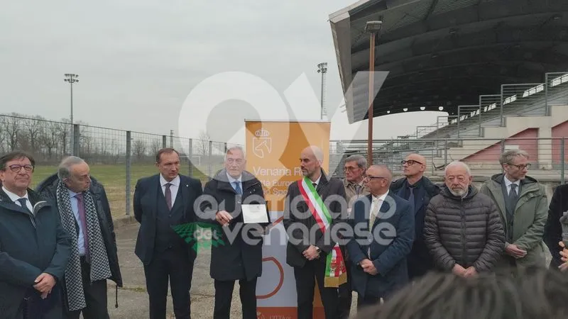 VENARIA - Il presidente della Federcalcio, Gravina, avvia il cantiere del «Centro Tecnico Federale» al «Don Mosso» - FOTO E VIDEO