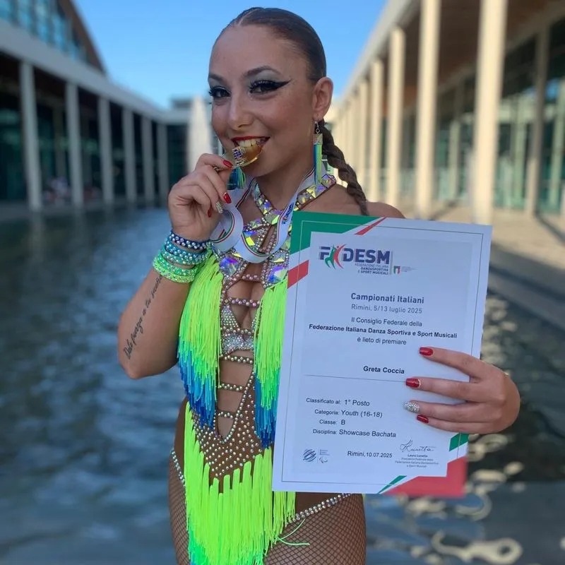 BEINASCO - Campionati italiani di balli caraibici: quattro medaglie per la giovane Greta Coccia