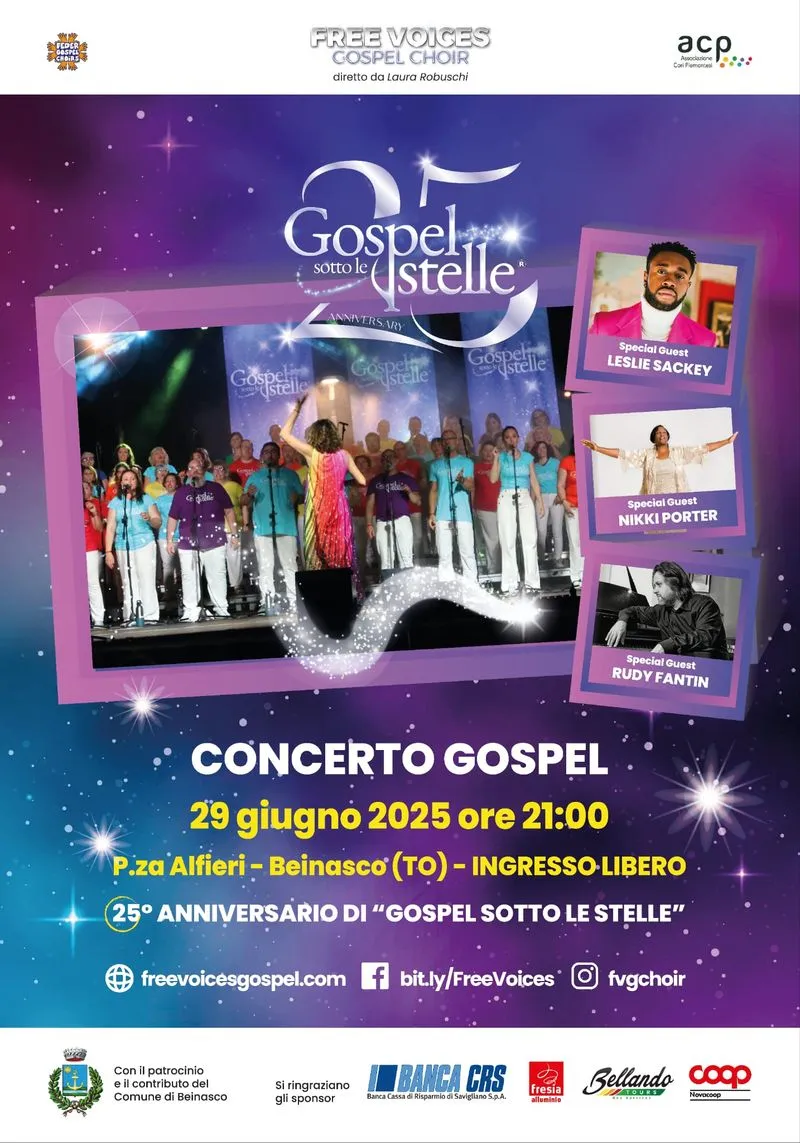 BEINASCO - E' iniziata la 25esima edizione del festival gospel più longevo d’Italia: «Gospel sotto le Stelle»