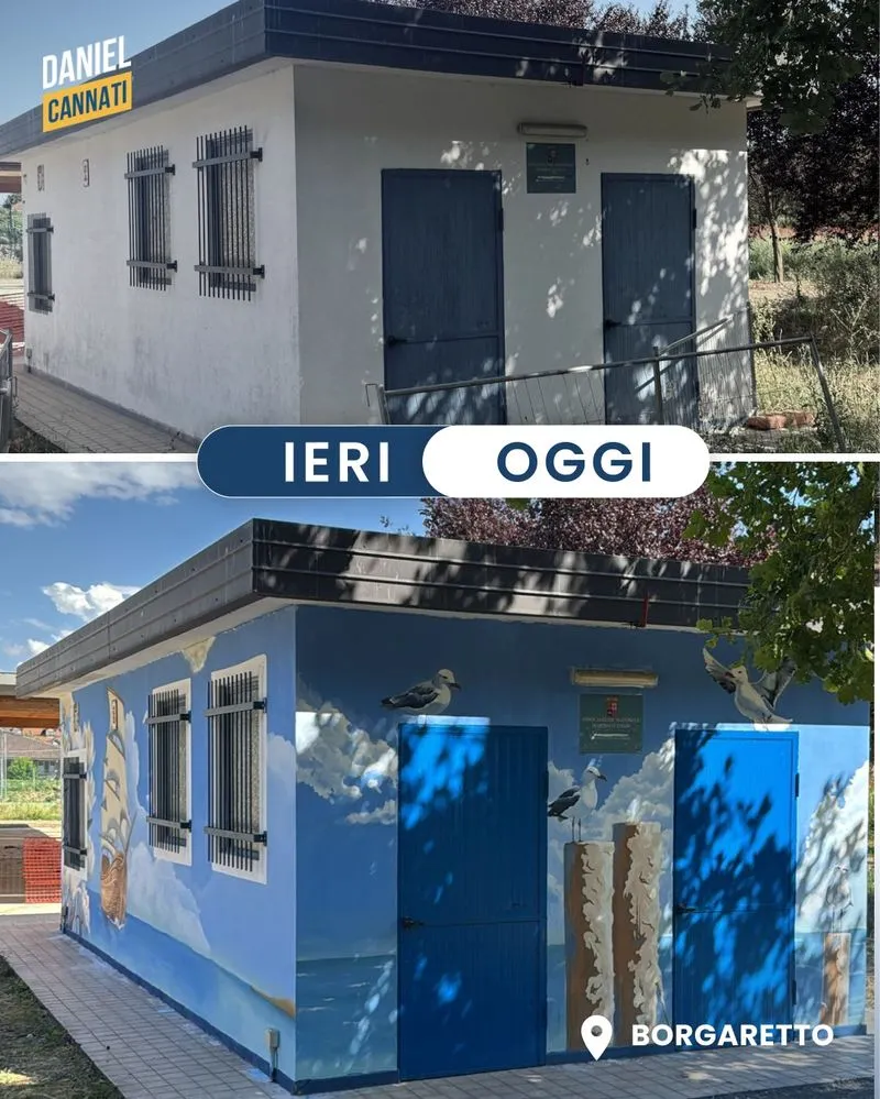 BEINASCO - La facciata della scuola Gobetti vandalizzata con scritte no-vax riqualificata dai giovani di StreetLab - FOTO