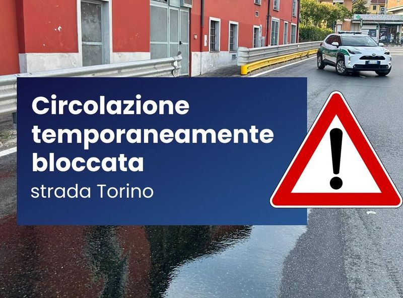 BEINASCO - Olio sulla carreggiata in strada Torino, maxi tamponamento tra sei veicoli
