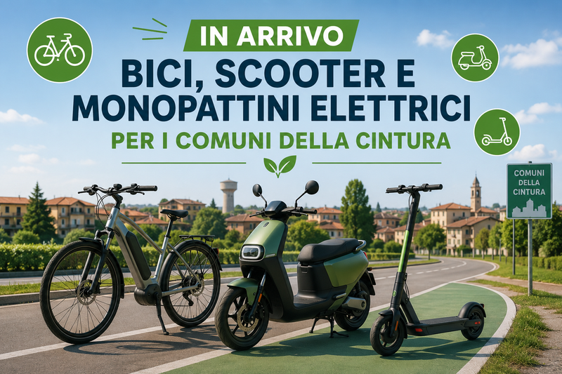 TORINO SUD - Arrivano bici, scooter e monopattini elettrici a Beinasco, Rivalta, Moncalieri, Orbassano, Nichelino e Trofarello