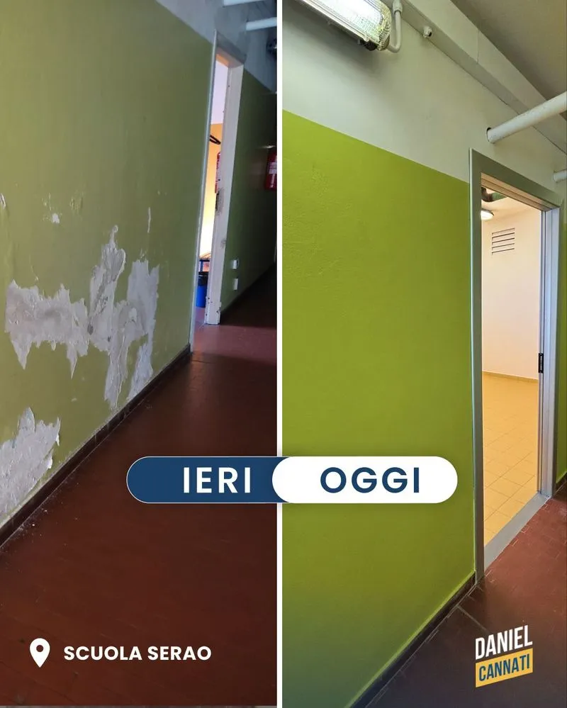 BEINASCO - Nuovo look per gli spogliatoi della palestra dell'ex scuola media Serao - FOTO