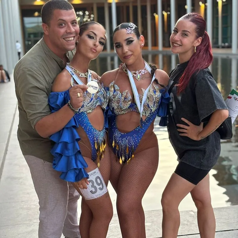 BEINASCO - Le talentuose Giorgia, Chiara, Giada e Rebecca brillano ai campionati italiani di danze caraibiche - FOTO