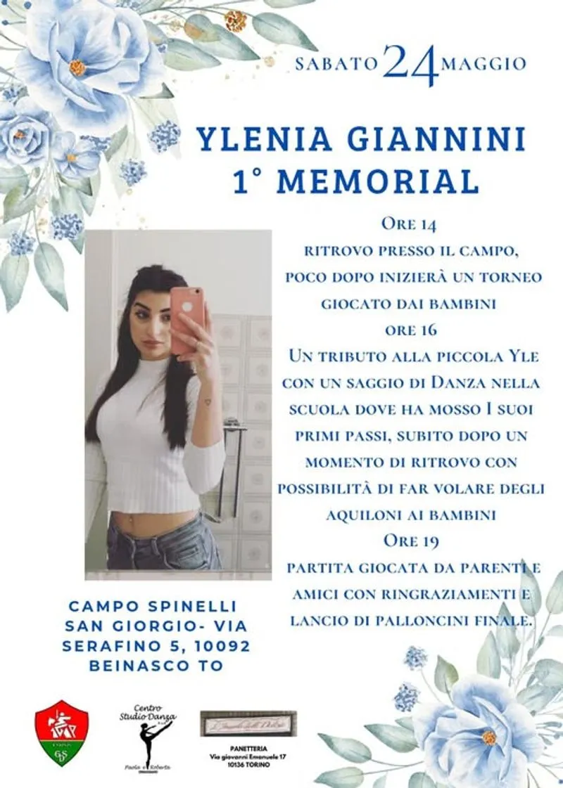 BEINASCO - Un memorial per ricordare Ylenia Giannini, scomparsa a soli 20 anni in un incidente