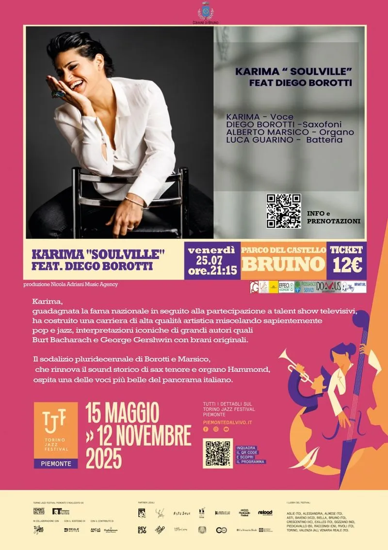 BRUINO - Tutto pronto per il Torino Jazz Festival: ospite speciale Karima