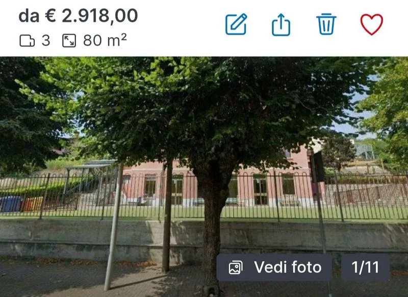 CANDIA CANAVESE - L'agenzia immobiliare sbaglia la foto e la scuola elementare finisce in vendita per errore  - FOTO