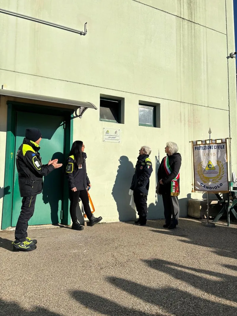 CANDIOLO - La sede della Protezione civile intitolata alla memoria del fondatore Aldo Sagner - FOTO