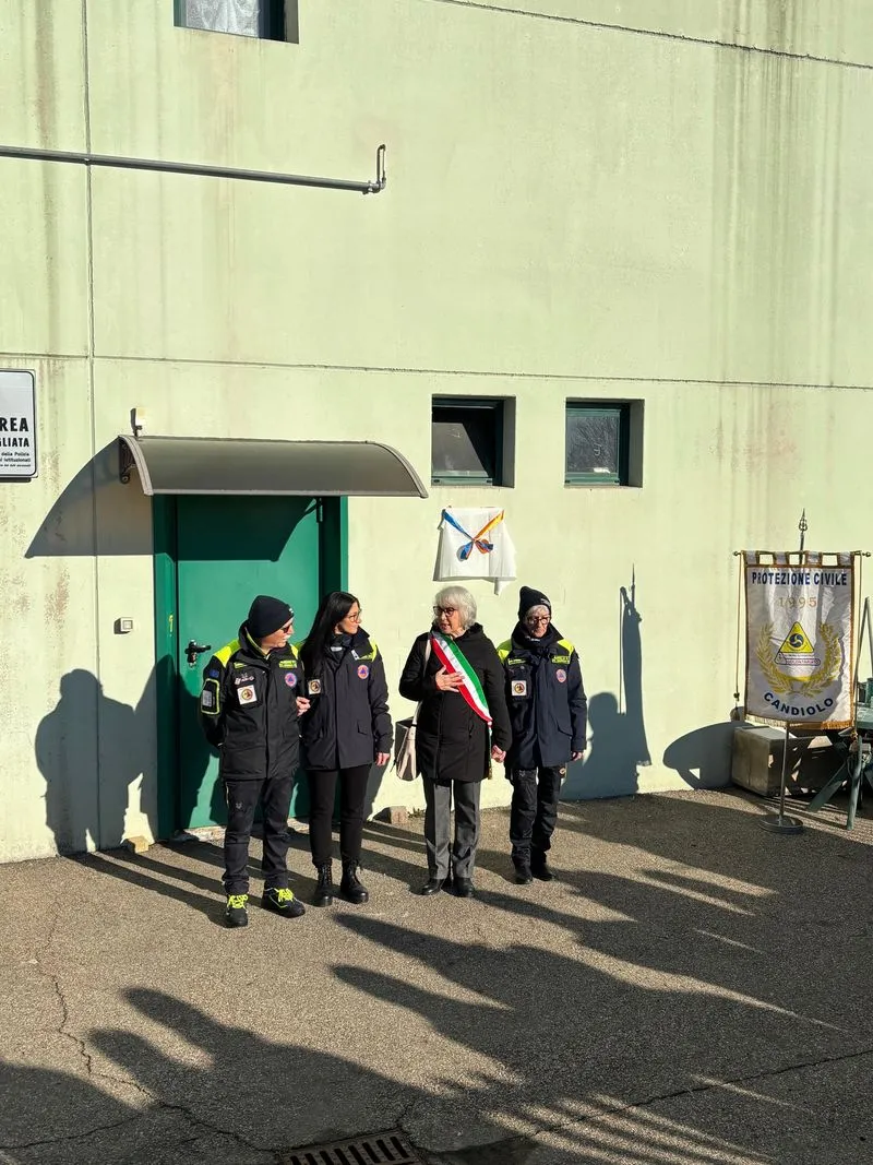 CANDIOLO - La sede della Protezione civile intitolata alla memoria del fondatore Aldo Sagner - FOTO