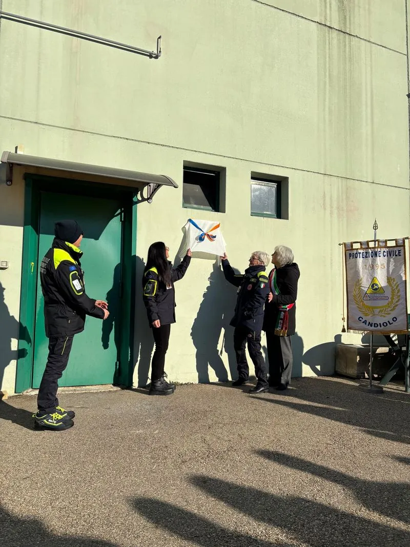 CANDIOLO - La sede della Protezione civile intitolata alla memoria del fondatore Aldo Sagner - FOTO