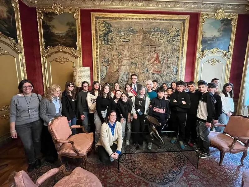 CANDIOLO - Il Consiglio comunale dei ragazzi e delle ragazze in visita a palazzo Lascaris - FOTO