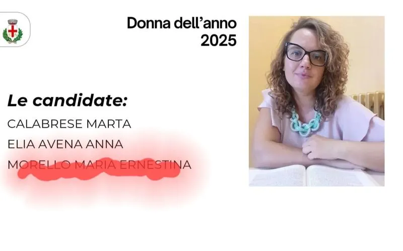 CANDIOLO - Ernestina Morello ritira la sua candidatura a «Donna candiolese» del 2025: «Concorso umiliante»