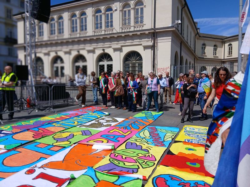 CANDIOLO - La sindaca alla Marcia per la Pace di Torino - FOTO
