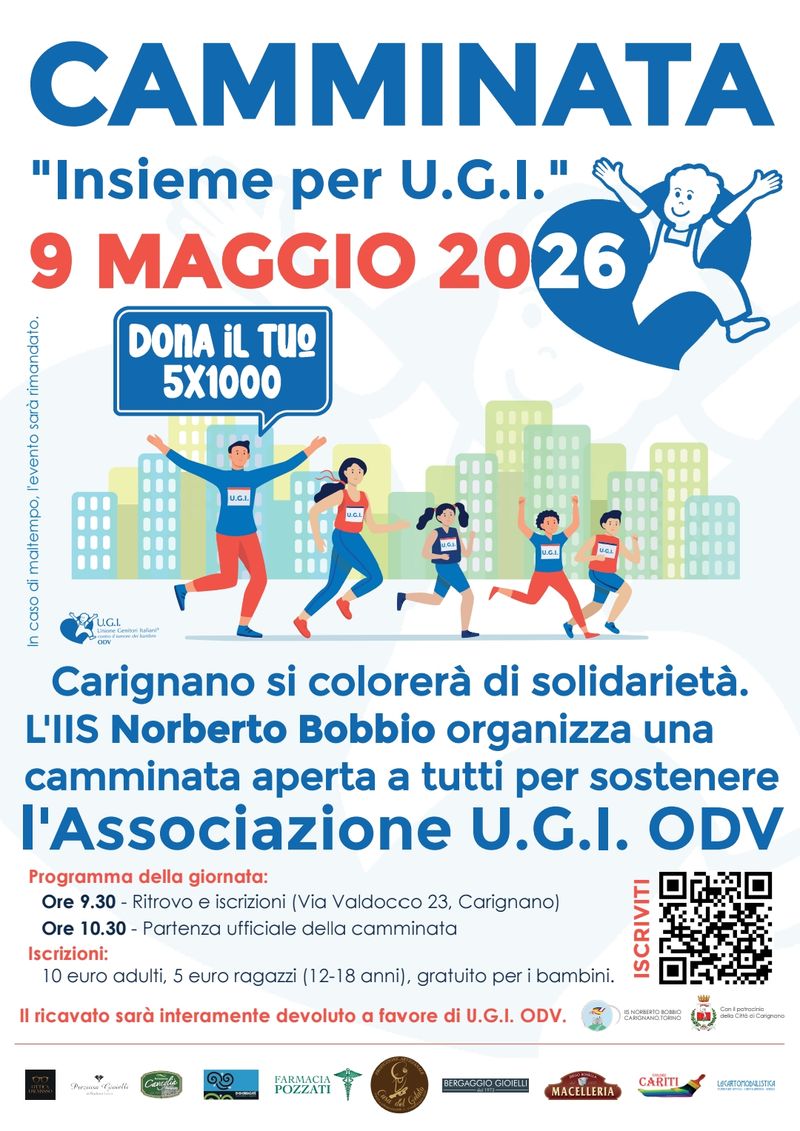 CARIGNANO - Insieme per l’UGI sabato 9 maggio