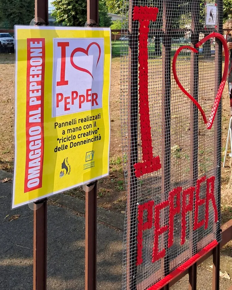 CARMAGNOLA - I materiali di riciclo diventano opere d'arte per un omaggio alla Fiera del Peperone - FOTO