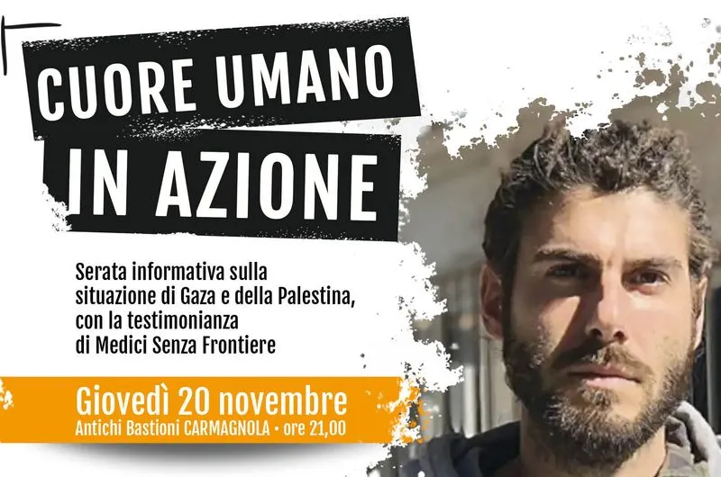 CARMAGNOLA - Una serata di informazione sulla situazione a Gaza con Medici Senza Frontiere