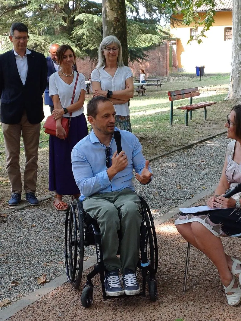 CARMAGNOLA - Inaugurati il nuovo ingresso e il viale inclusivo del parco Cascina Vigna - FOTO