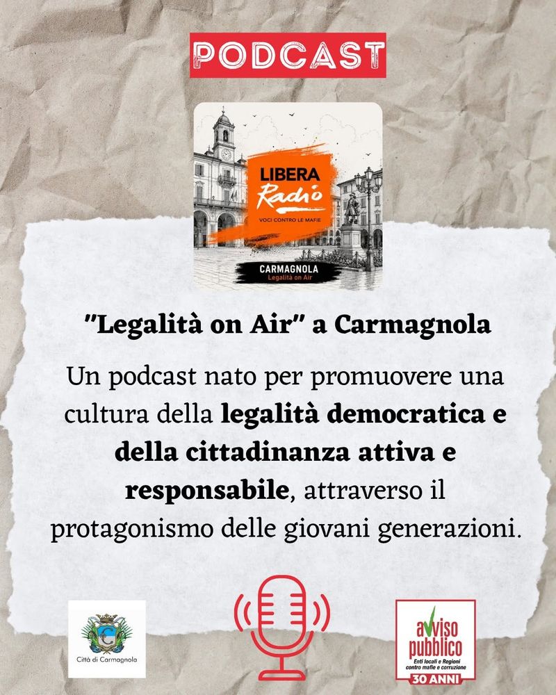 CARMAGNOLA - «Legalità on Air»: la memoria prende voce nelle scuole
