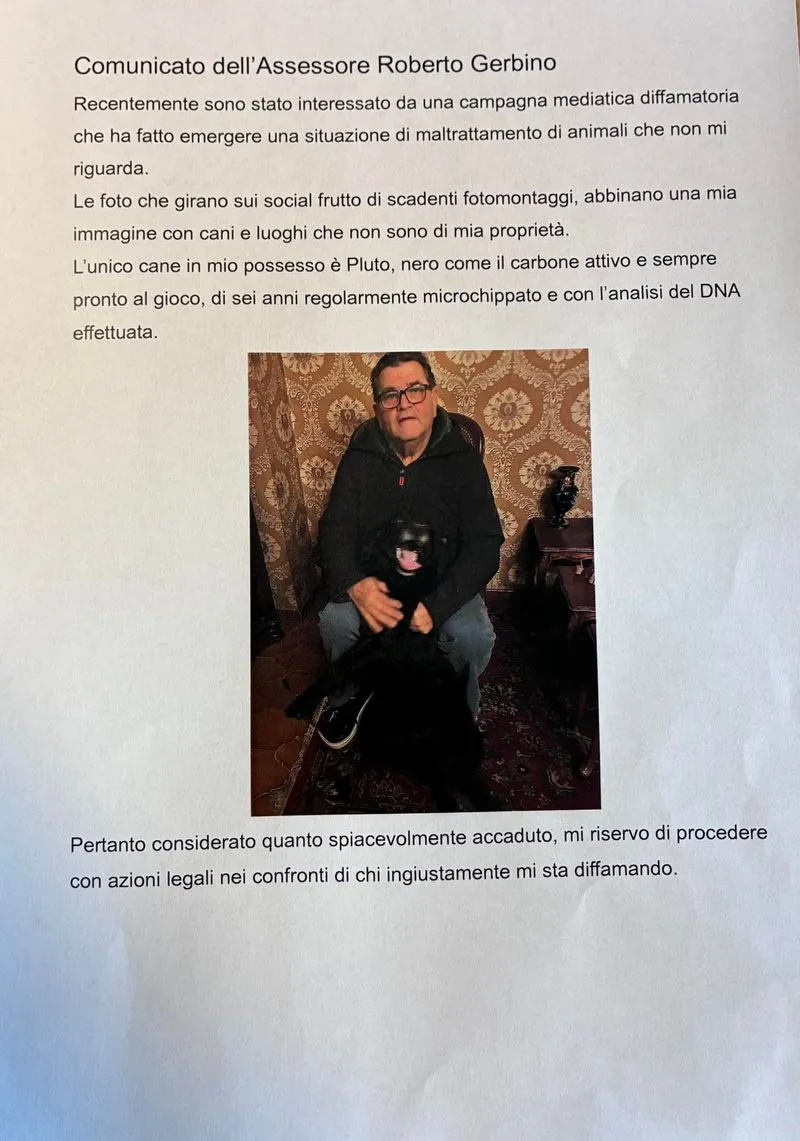 CARMAGNOLA - Controlli sulla detenzione dei cani, l'assessore Gerbino: «Campagna diffamatoria contro di me»