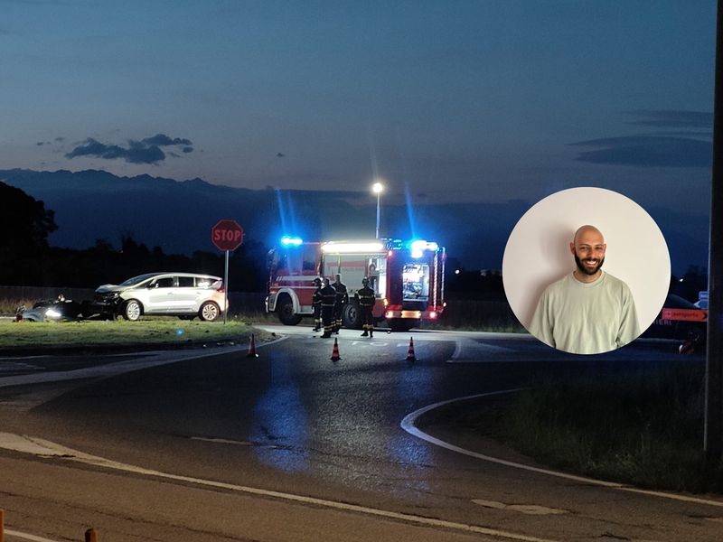 INCIDENTE MORTALE A CASELLE - Scontro auto-scooter in strada Ciriè: morto Raffaele Simoni, 38 anni