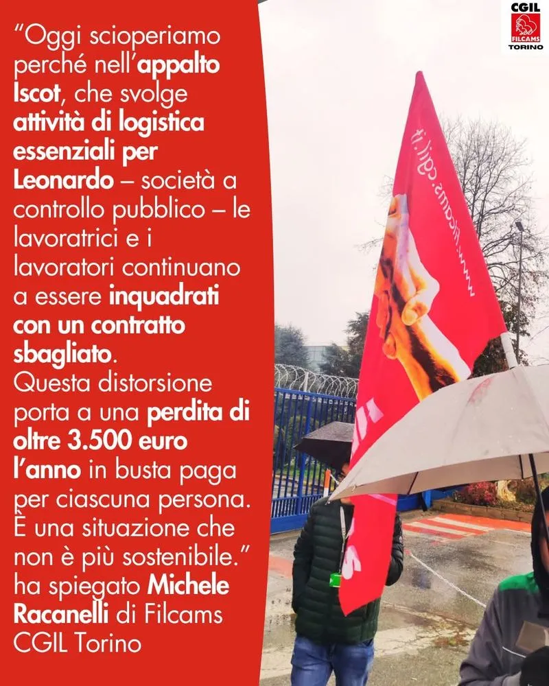 CASELLE - Lavoratori Iscot in sciopero: adesione altissima, circa il 98% - FOTO