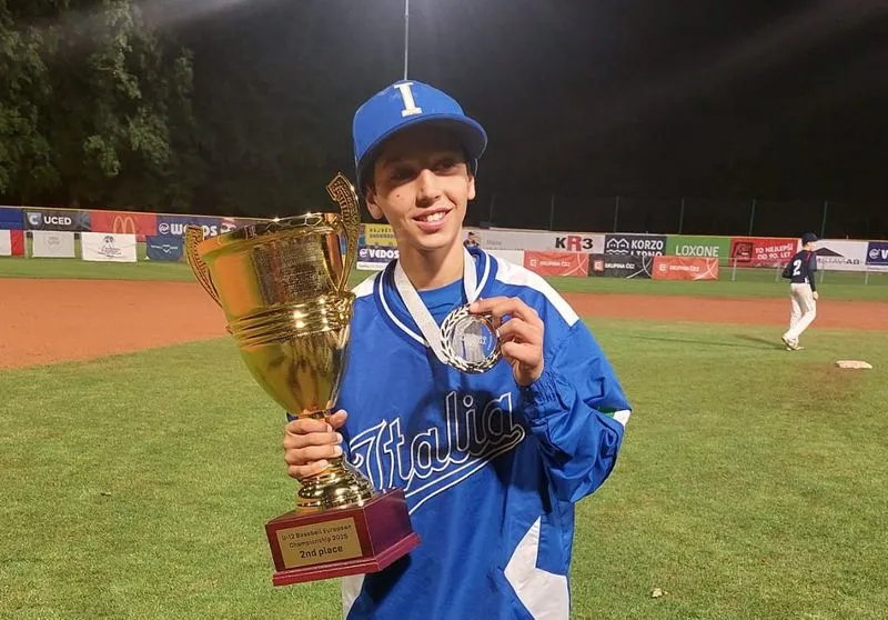 CASTELLAMONTE - Baseball, il giovane Matteo Bracco è d'argento con l'Italia all'Europeo Under 12 - FOTO