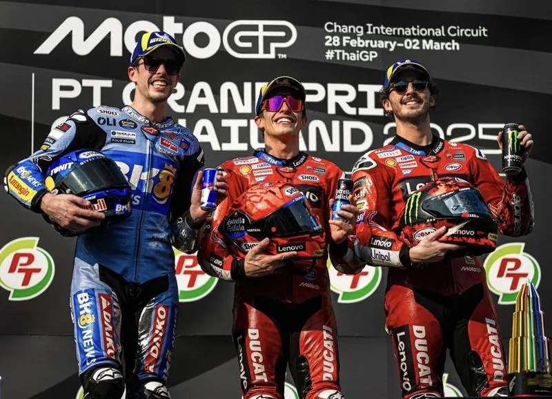 MOTO GP - Vince Marc Marquez, Pecco Bagnaia deve accontentarsi del terzo posto come nella Sprint