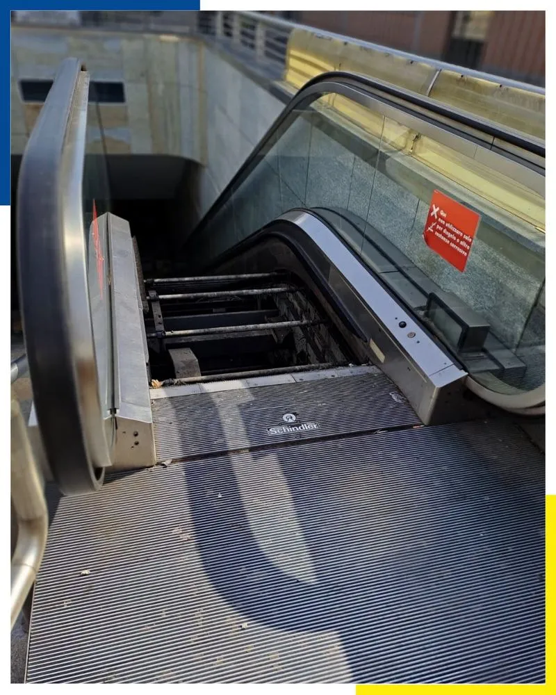COLLEGNO - Metropolitana: lavori straordinari in corso sulle scale mobili della stazione di «Fermi» - FOTO.