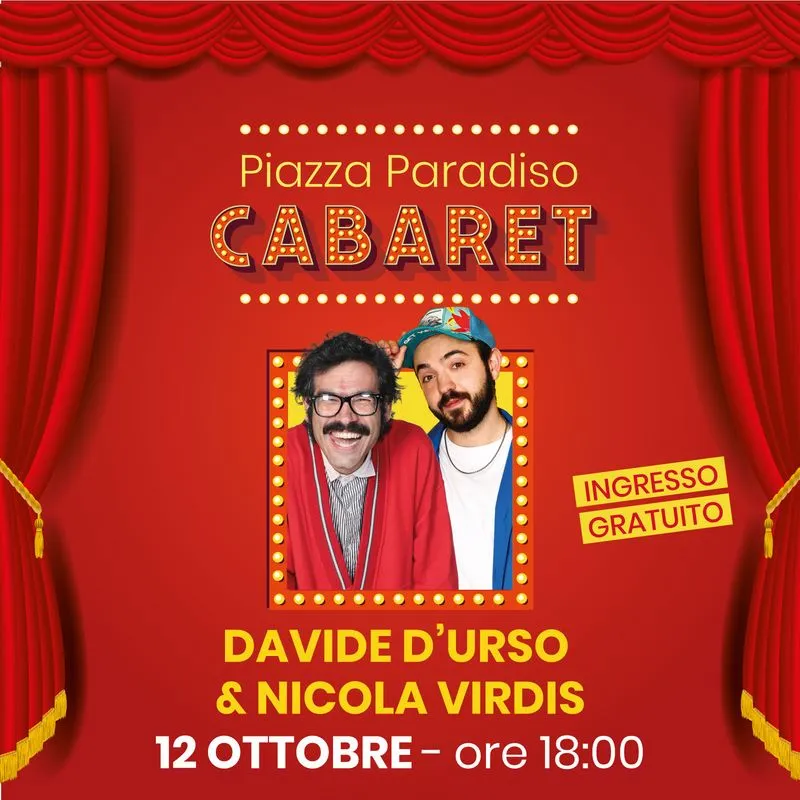 COLLEGNO - «Piazza Paradiso Cabaret»: si ride con la comicità di Davide D'Urso e di Nicola Virdis - FOTO