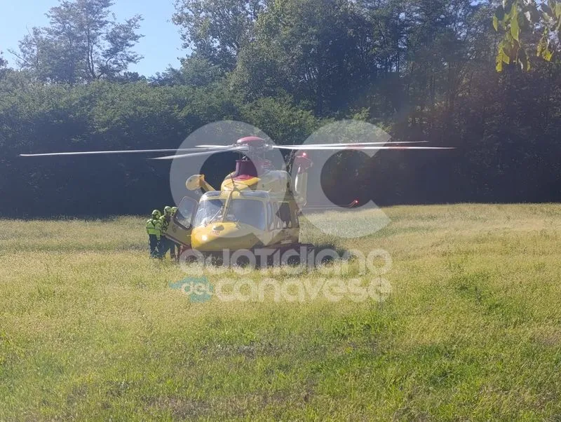 CUORGNE' - Si sente male mentre è in casa con la famiglia: 39enne elitrasportato in ospedale a Torino - FOTO