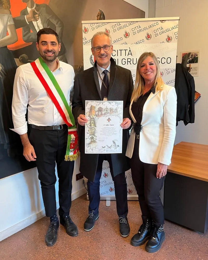 GRUGLIASCO - La Città ha premiato le «Stelle al Merito del Lavoro» Sacco, Pugliese e Basso - FOTO