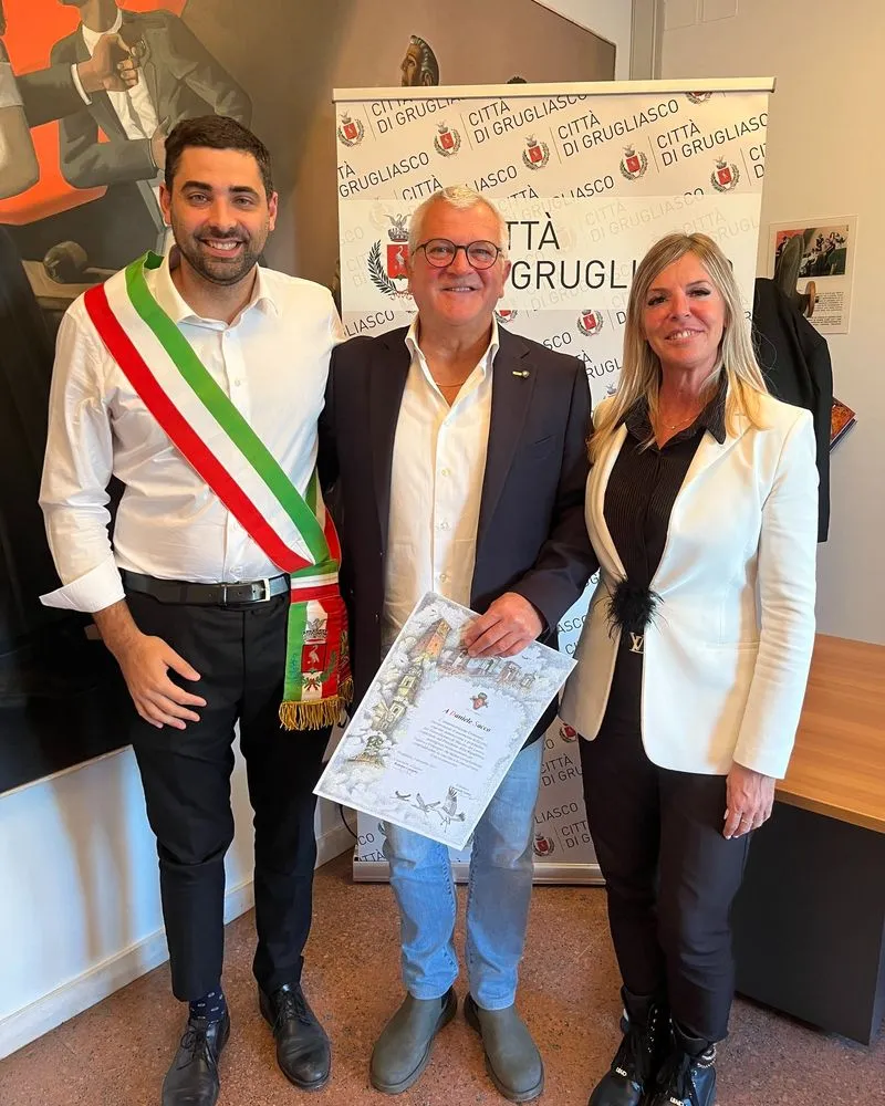 GRUGLIASCO - La Città ha premiato le «Stelle al Merito del Lavoro» Sacco, Pugliese e Basso - FOTO