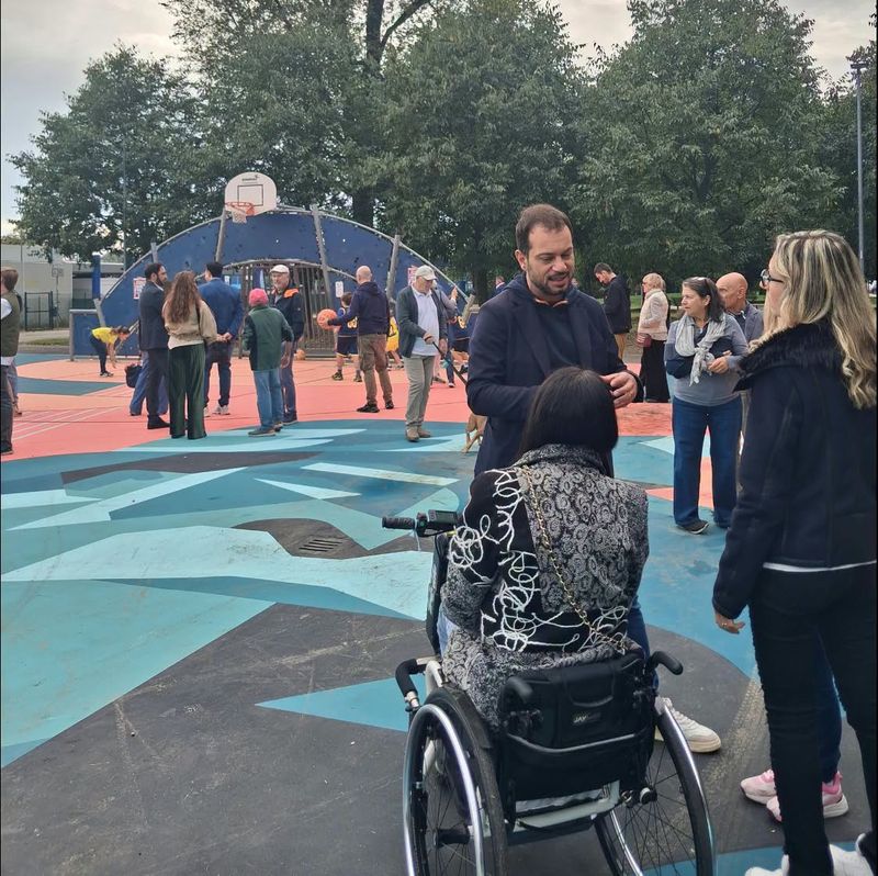 MONCALIERI - Inaugurato il nuovo campo da basket ai giardini Battistini di Borgo San Pietro - FOTO
