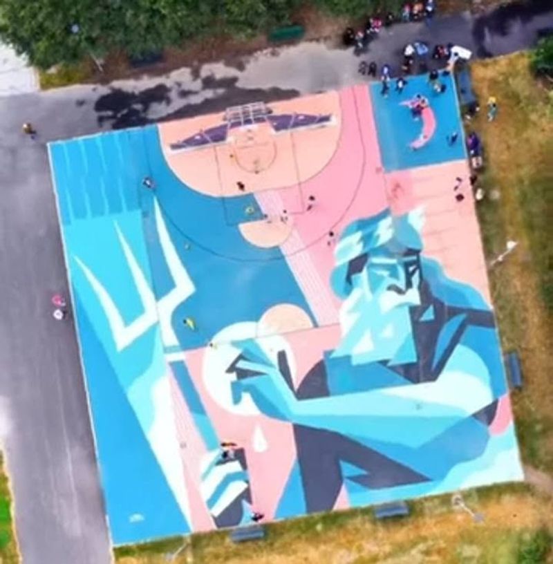 MONCALIERI - Inaugurato il nuovo campo da basket ai giardini Battistini di Borgo San Pietro - FOTO