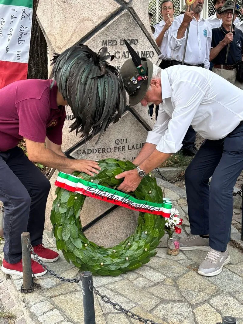 MONCALIERI - La città commemora i partigiani Brero, Cattaneo e Musso e le vittime della bomba del 1944 - FOTO