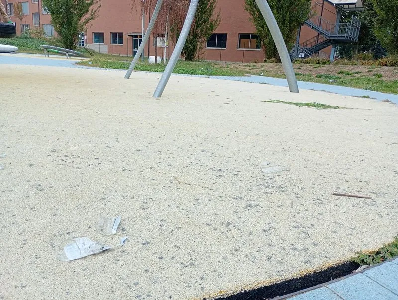 MONCALIERI - Vetri rotti, bottiglie vuote e persino un carrello della spesa: vandalizzato il Giardino della luna - FOTO