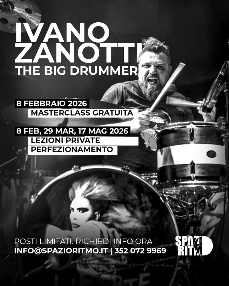 MONCALIERI - «The Big Drummer»: masterclass gratuita con Ivano Zanotti