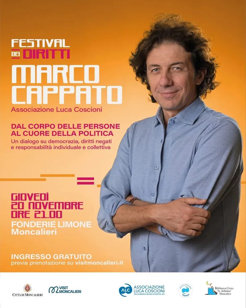 MONCALIERI - Fine vita, diritti e democrazia: Marco Cappato ospite alle Fonderie Limone