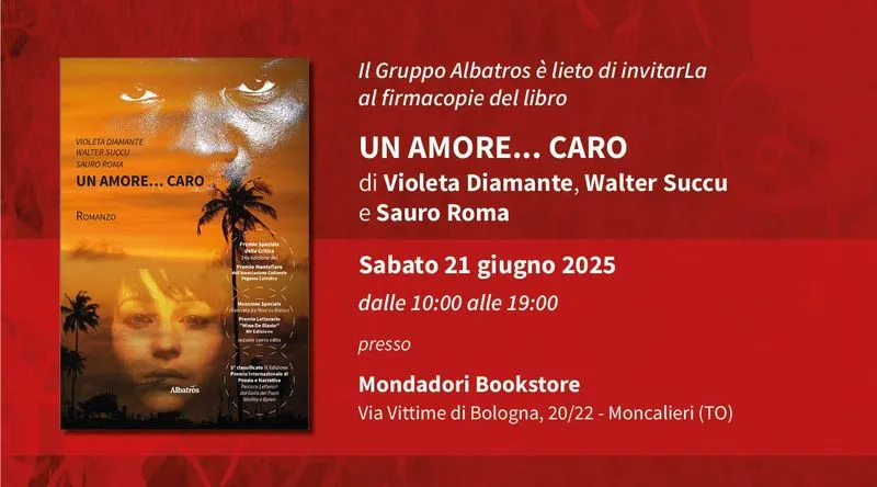 MONCALIERI - Alla Mondadori la presentazione del libro «Un amore... caro»
