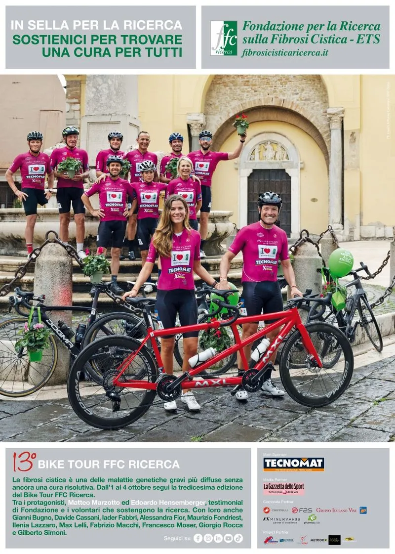 MONCALIERI-NICHELINO - Il bike tour dedicato alla ricerca e all’informazione sulla fibrosi cistica