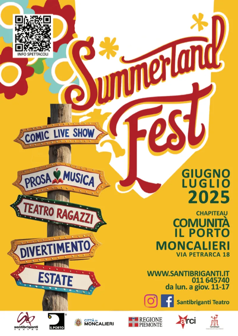 MONCALIERI - «Summerland Fest 2025 - La Bella Estate», un progetto che unisce teatro, musica, impegno sociale e comunità