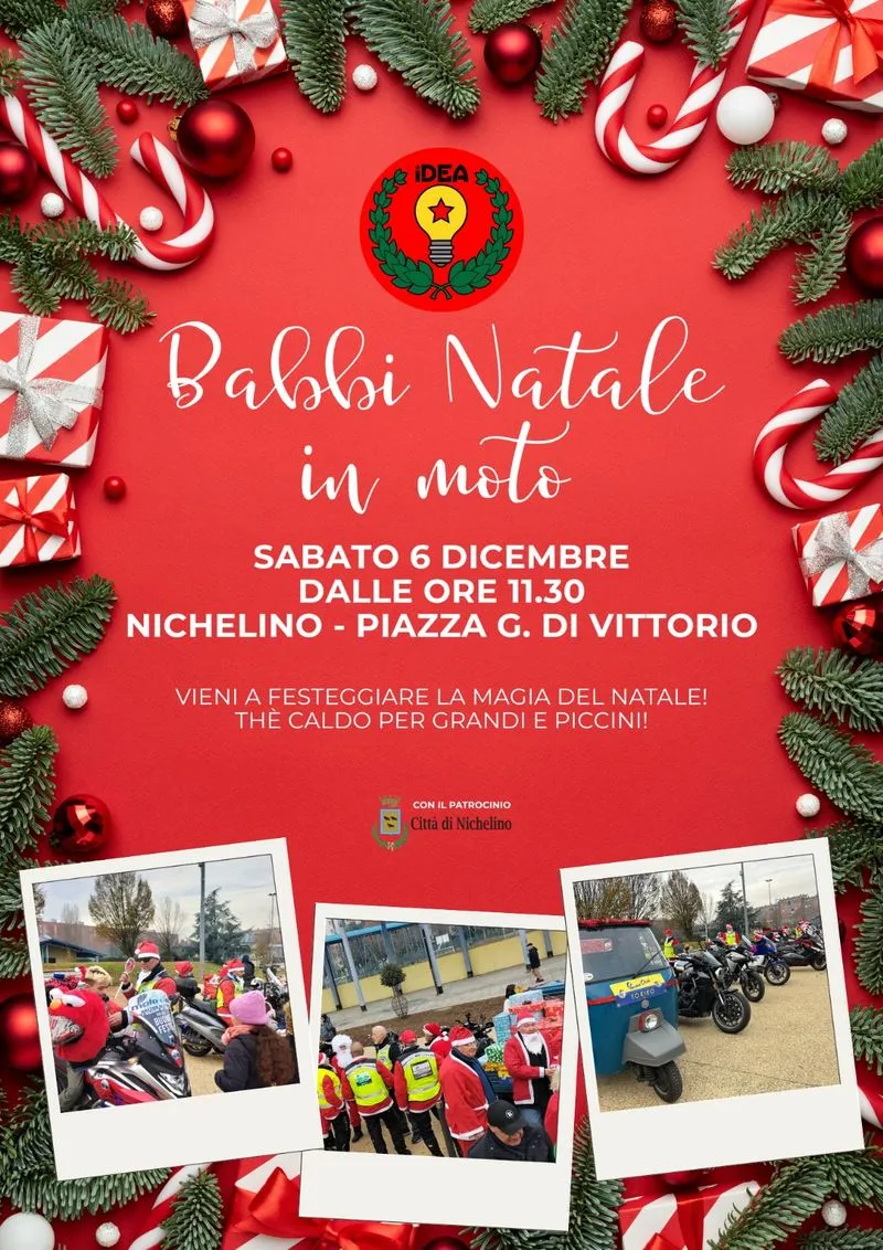 NICHELINO - Torna «Babbi Natale in Moto»: appuntamento sabato 6 dicembre in piazza Di Vittorio