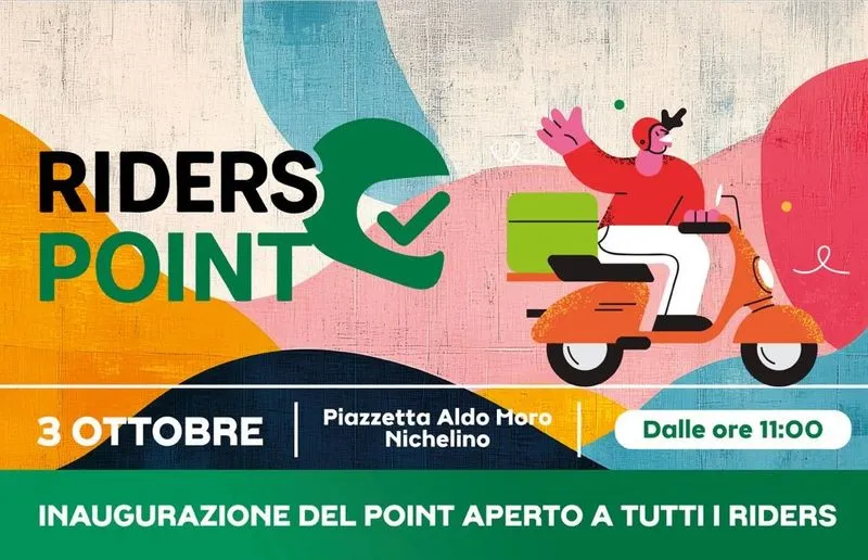 NICHELINO - La Felsa Cisl inaugura il nuovo «Riders Point» in piazzetta Aldo Moro