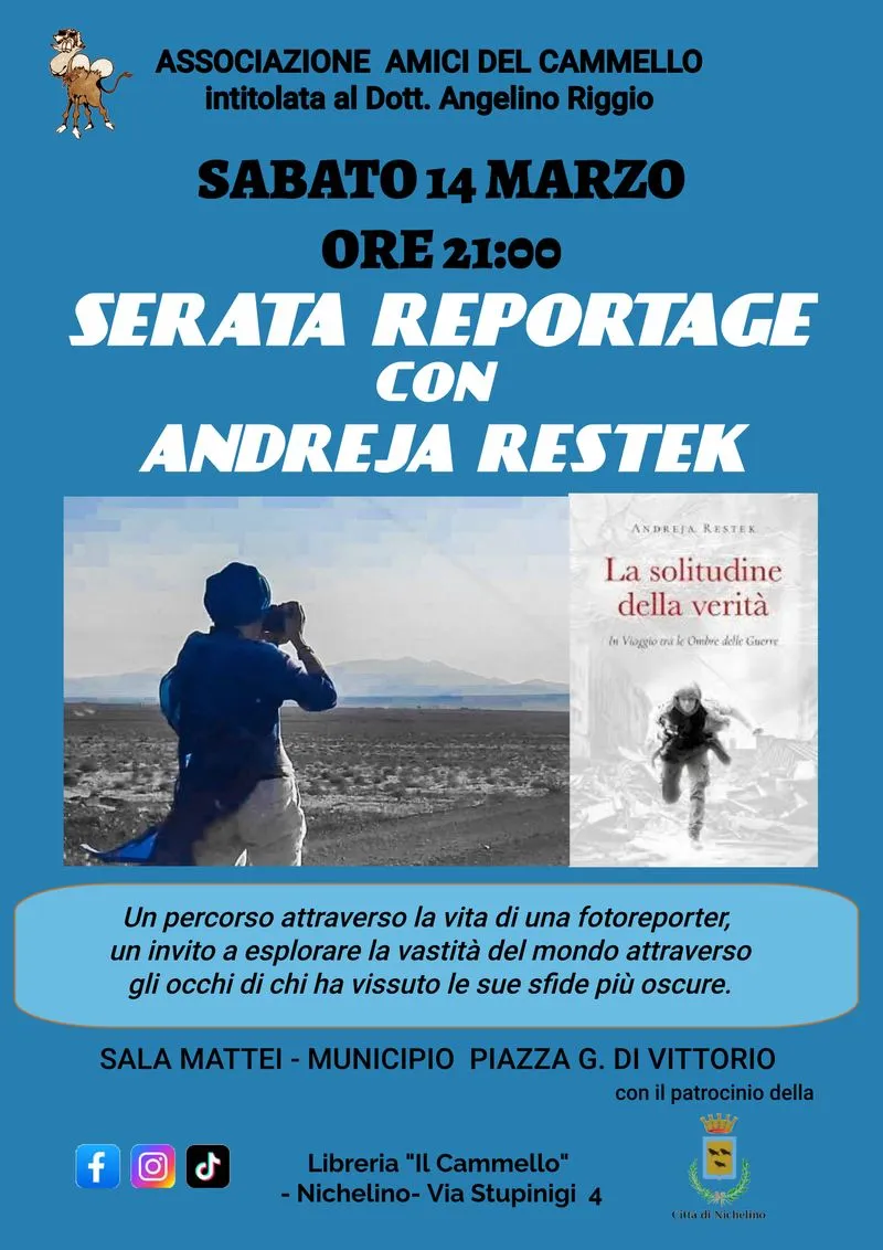 NICHELINO - Amici del Cammello: una serata con Andreja Restek
